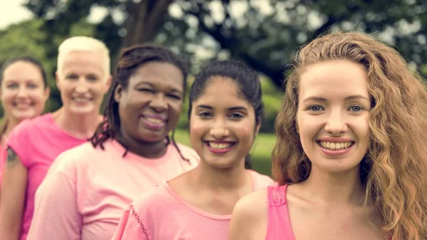 Women Support Breast Cancer — Stock Photo, Image