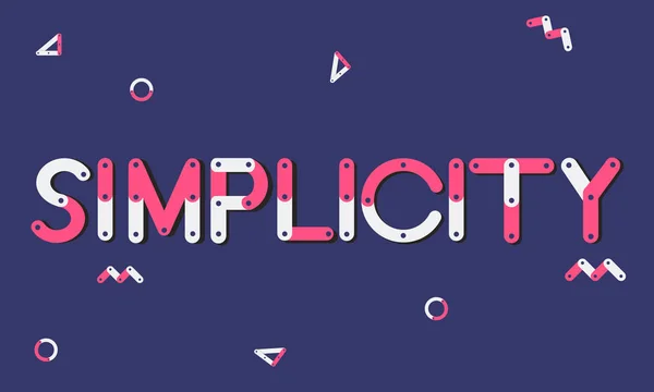 Texte graphique et concept de simplicité — Photo