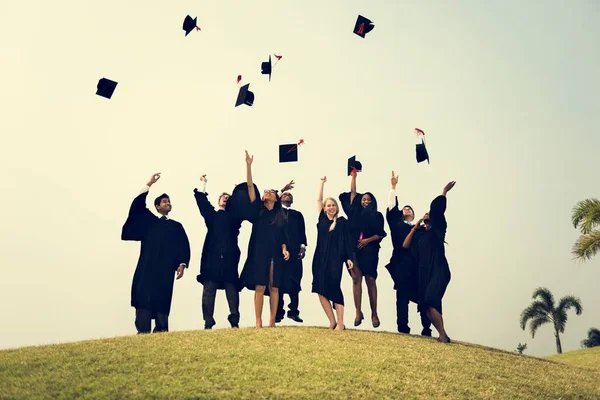 Faculdade Estudantes Graduação — Fotografia de Stock