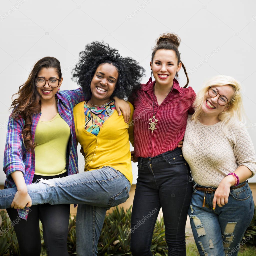 Friends posing Together