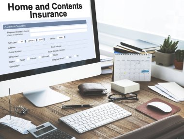 Ofis, banka donatımı ile çalışma masası