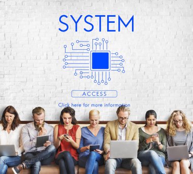 insanlar cihazlar ile oturmak 