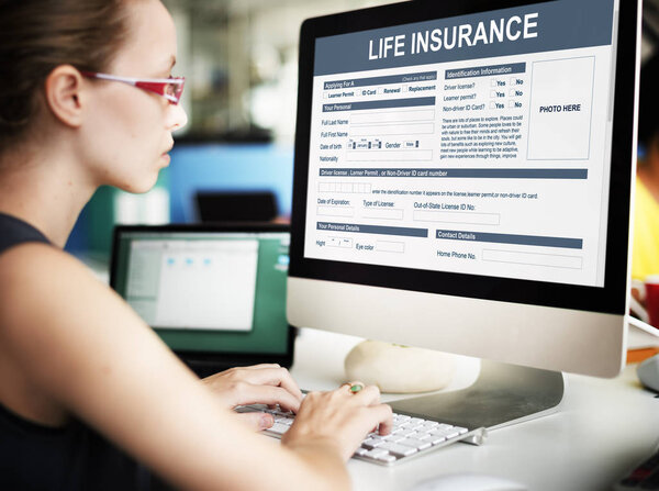 businesswoman working on computer 