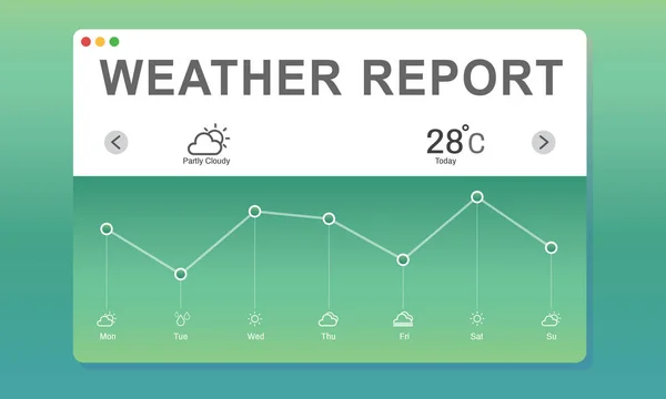 Grafikus szöveg- és időjárás-jelentés — Stock Fotó