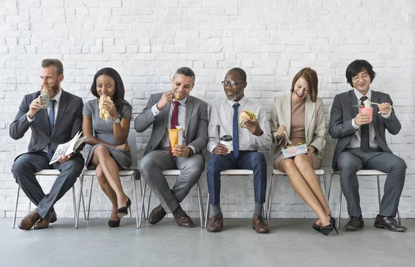 Business Team Eating Lunch