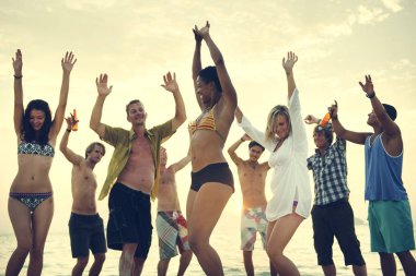 insanlar zevk plaj partisi