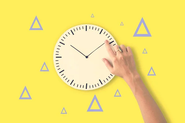 시계의 시간과 Puntual 원 — 스톡 사진