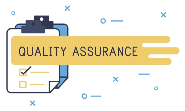 Graphic Text and Quality Assurance — Stock Photo, Image