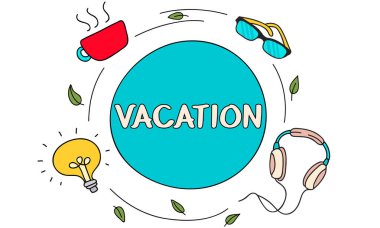 Grafik metin ve tatil kavramı