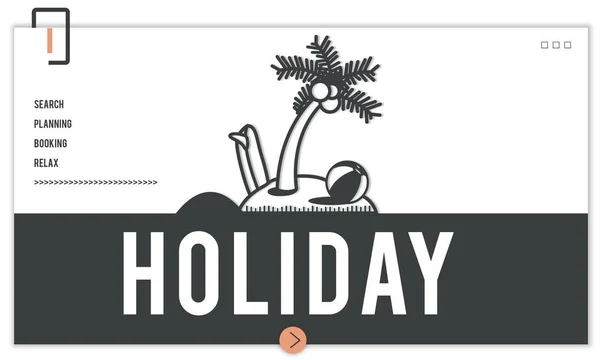 Texto gráfico y concepto de vacaciones — Foto de Stock
