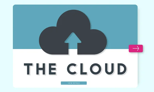 Grafický Text a Cloud — Stock fotografie