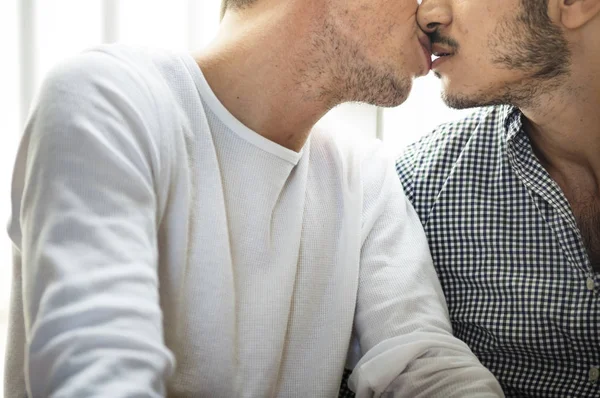 Kissing para gejów — Zdjęcie stockowe