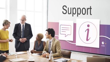 Ofiste çalışan iş ekibi.