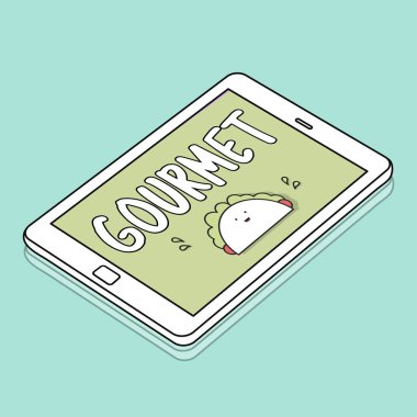 Web tasarım şablonu dijital tablet