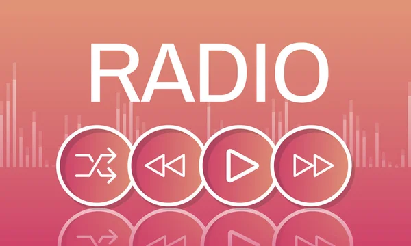 Graphic Text and Radio Concept — Stock Photo, Image