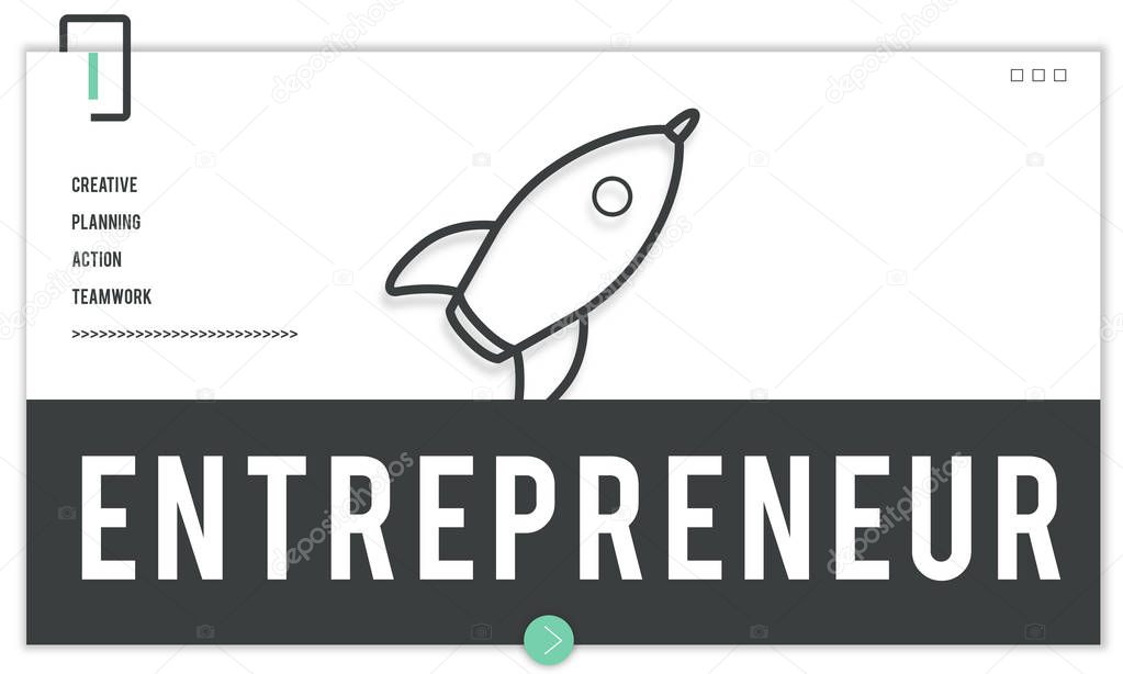 Graphic Text and Entrepreneur Concept