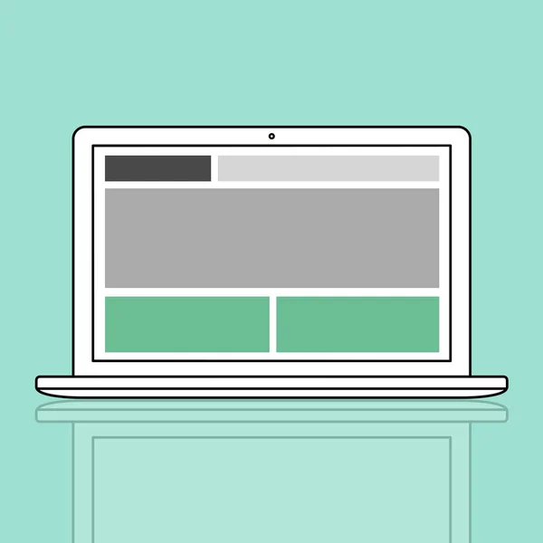 Web design template laptop — Stock Photo, Image