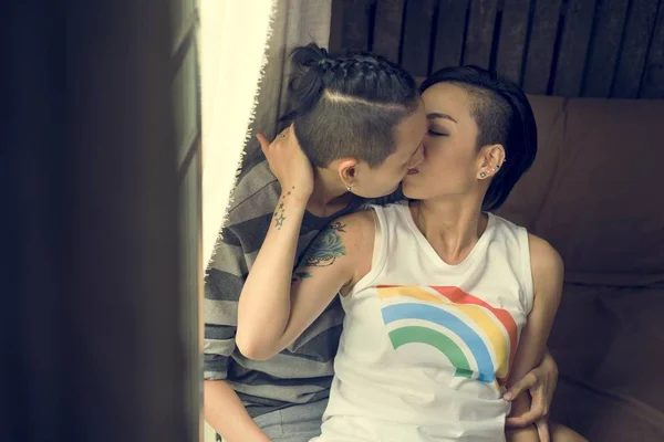Lesbian Couple Moments — Stock Photo, Image