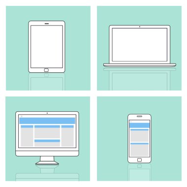 Web tasarım şablonu dijital cihazlar