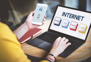 İnternet ve dijital cihazlar kavramı