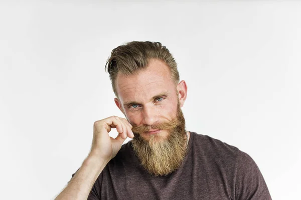 Bearded man in the studio — Stock Photo, Image