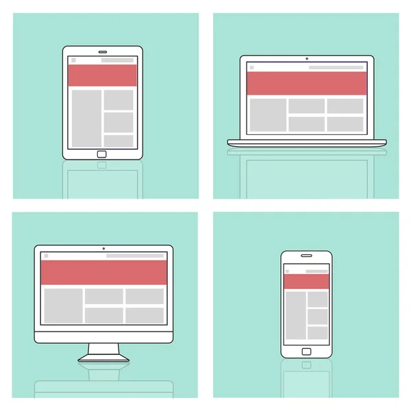 Web-Design-Vorlage digitale Geräte — Stockfoto