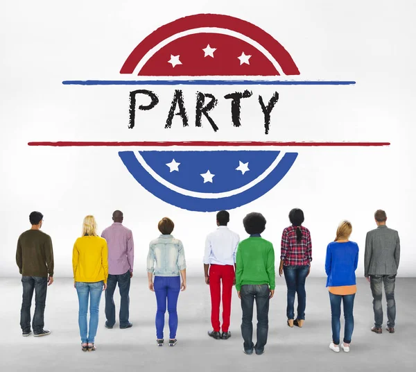 Diversiteit mensen en Party Concept — Stockfoto