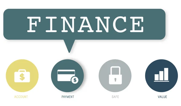 Plantilla con concepto de financiación —  Fotos de Stock