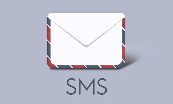 Modelo com conceito de SMS — Fotografia de Stock