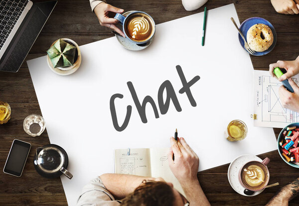 table with poster concept