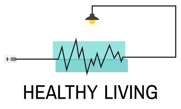 Šablona s konceptem zdravého života — Stock fotografie