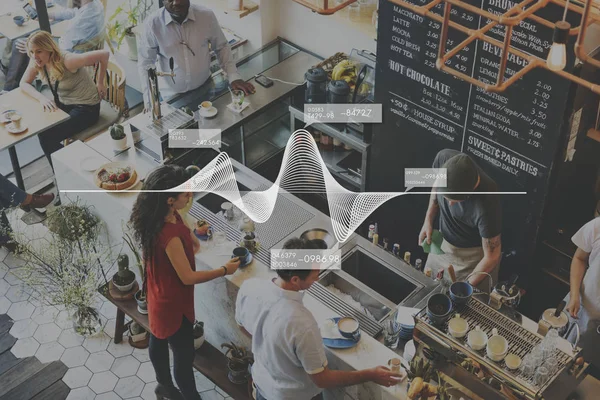 People at the bar counter — Stock Photo, Image