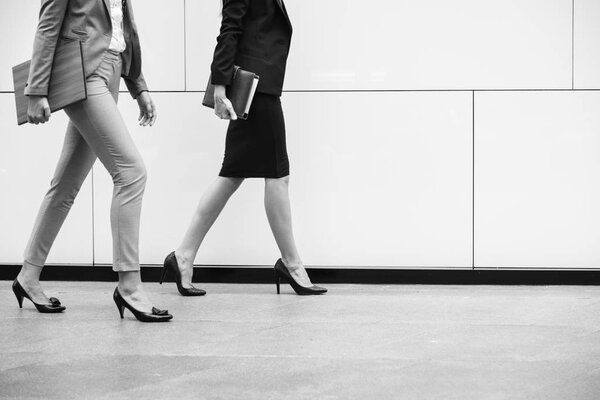 Businesswomen walking to office