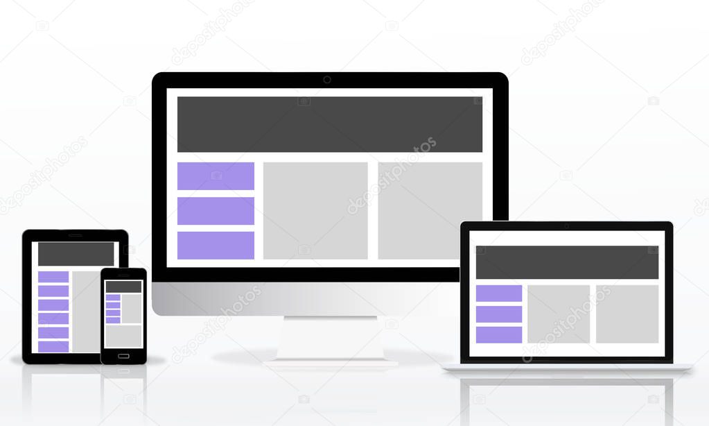 web design template digital devices
