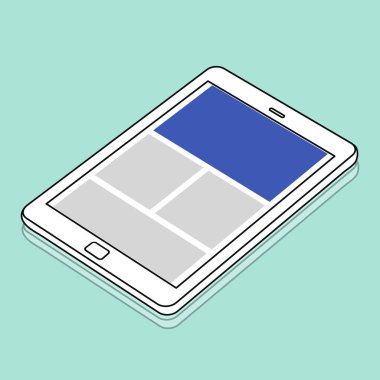 Web tasarım şablonu dijital tablet