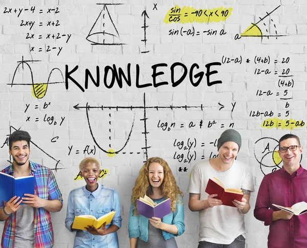 Group of people reading books — Stock Photo, Image