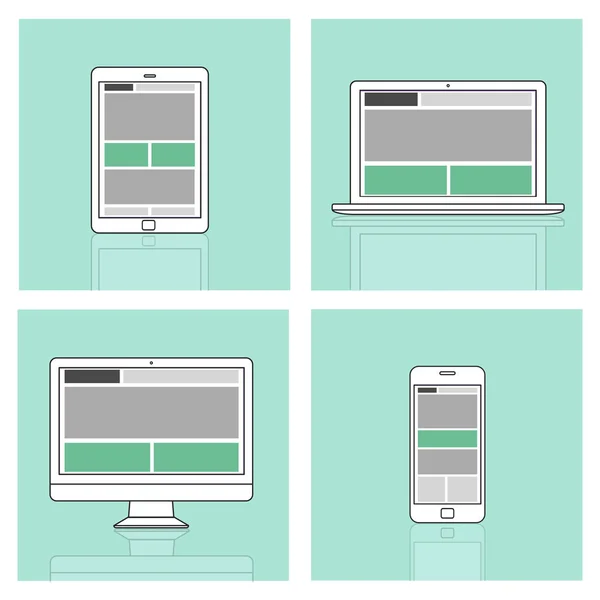 Web design template digital devices — Stock Photo, Image