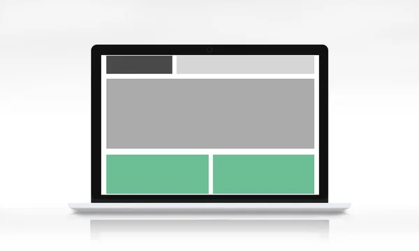 Web 设计模板笔记本电脑 — 图库照片