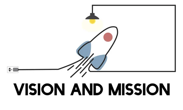 Шаблон с концепцией миссии — стоковое фото