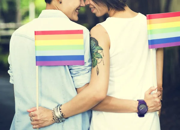 Casal de lésbicas momentos — Fotografia de Stock