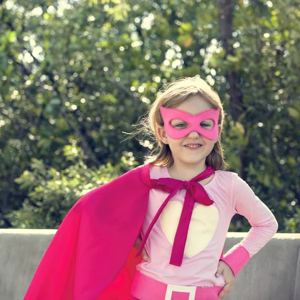 Little Girl Super Hero — Fotografie, imagine de stoc