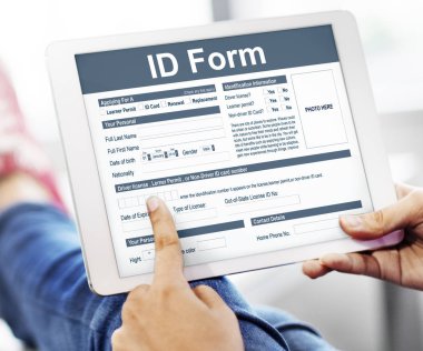 kişi tarama dijital tablet  