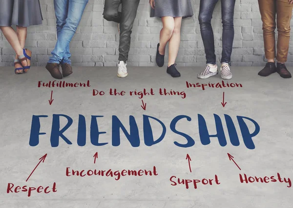 tuğla duvara yakın duran insanlar