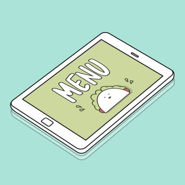 Web tasarım şablonu dijital tablet