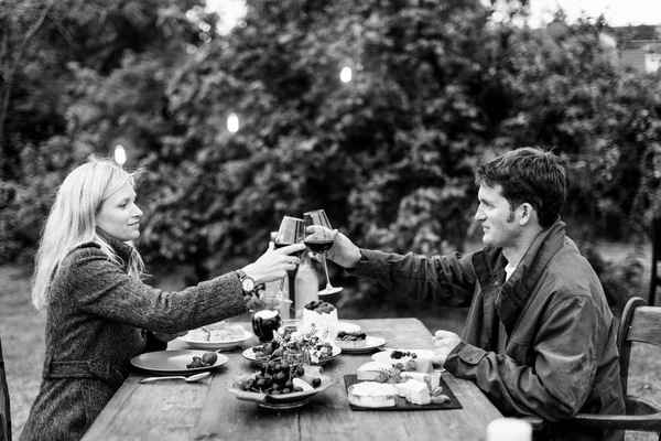 Par skål med vin — Stockfoto