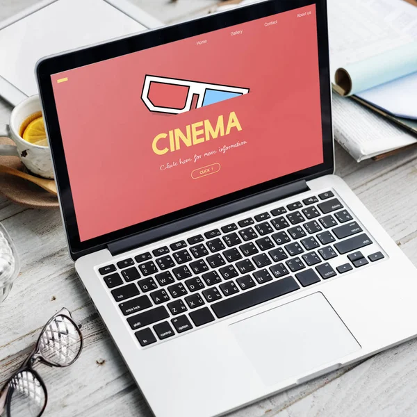 Laptop on table concept — Stock Photo, Image