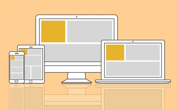 Web design šablonu digitálních zařízení — Stock fotografie