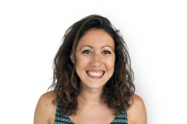 gülümseyen güzel kadın yüz