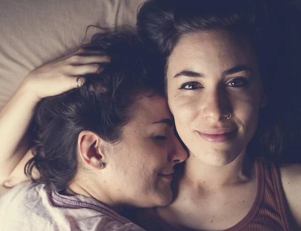 Lesbičky pár tráví čas spolu — Stock fotografie
