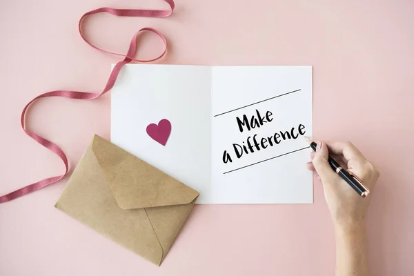 Concepto de Escritura de Tarjetas de Celebración — Foto de Stock